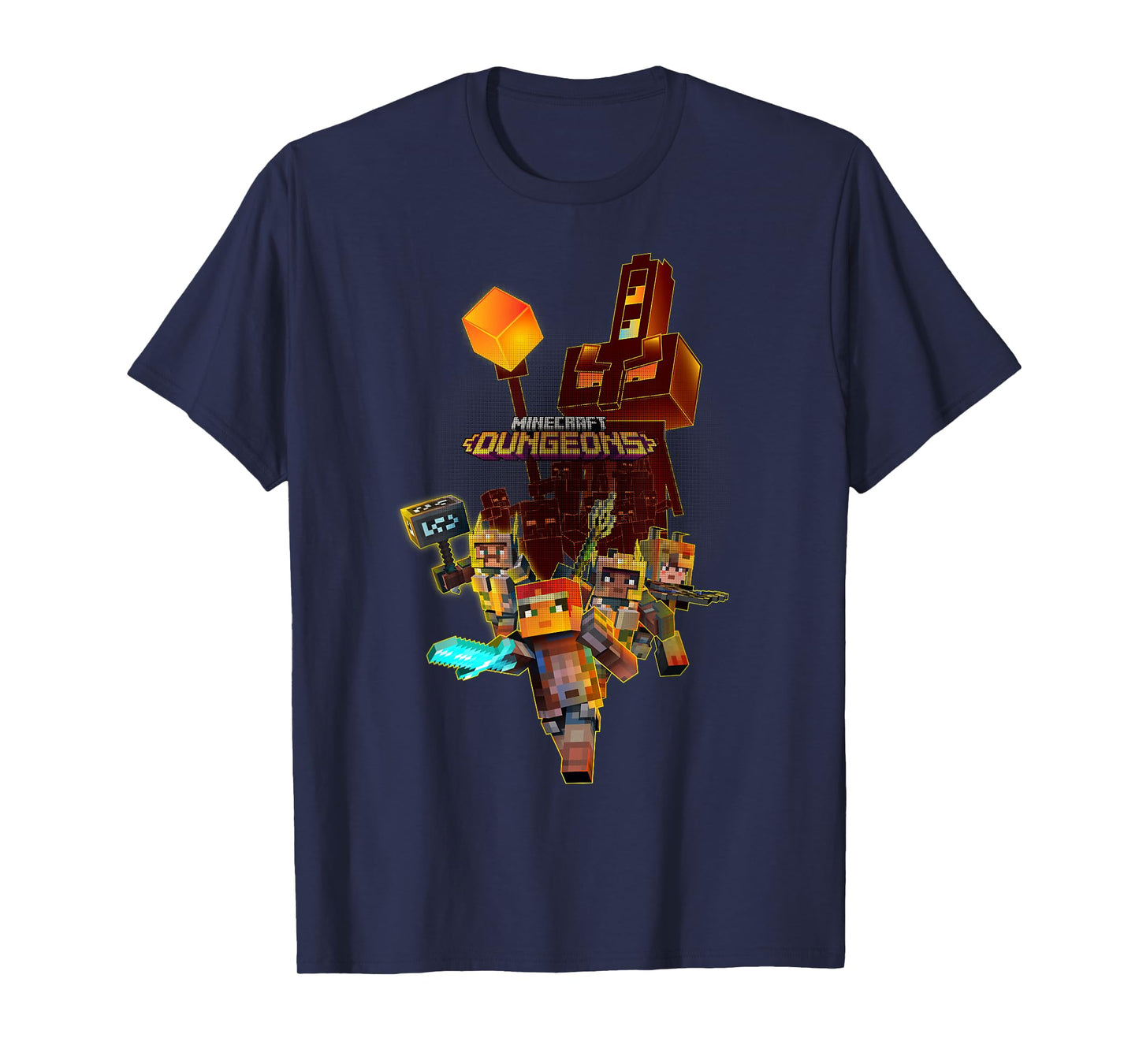 Minecraft Dungeons Group Fighters Poster T-Shirt