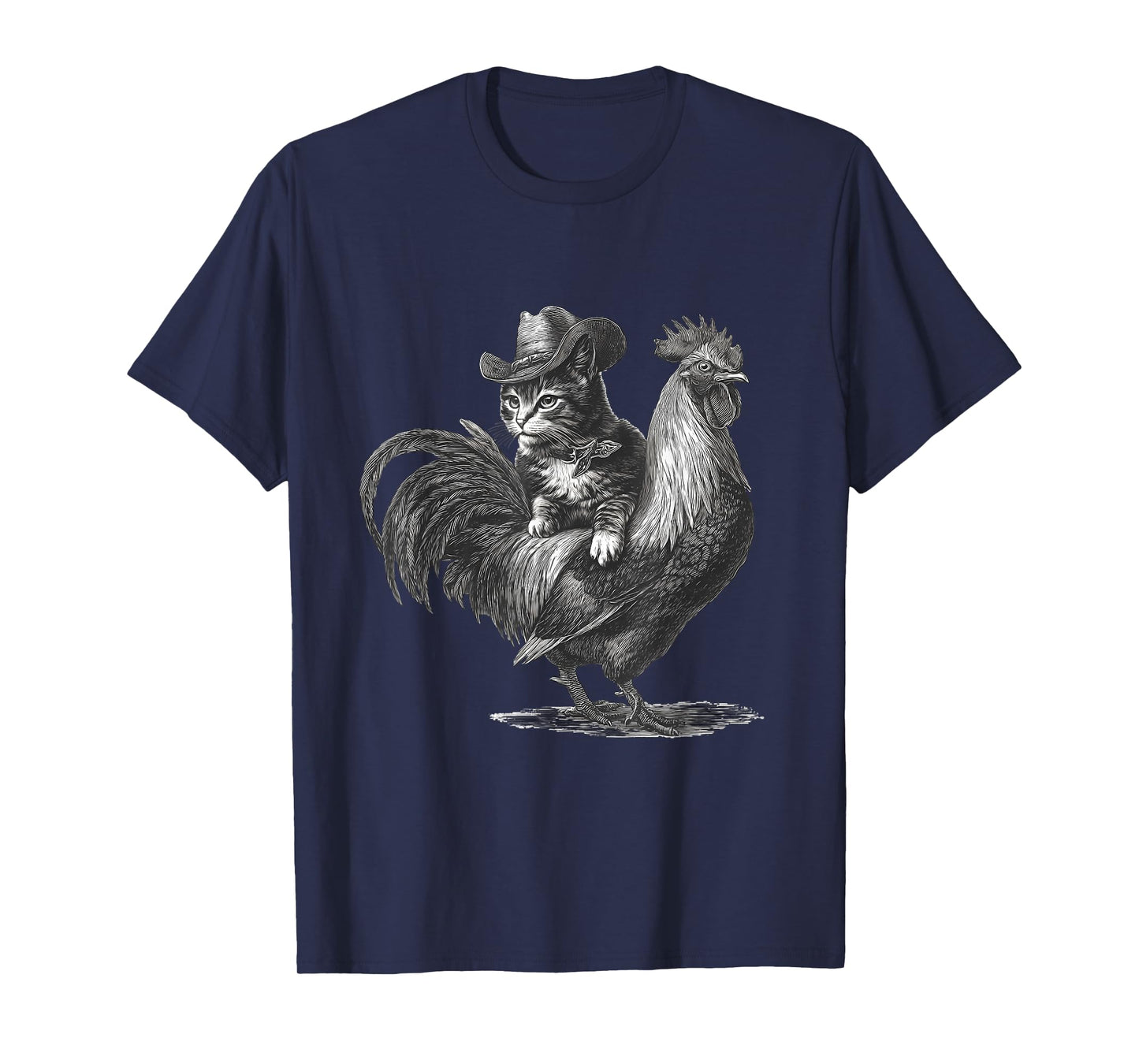 Country Western Vintage Cowgirl Funny Cowboy Cat T-Shirt