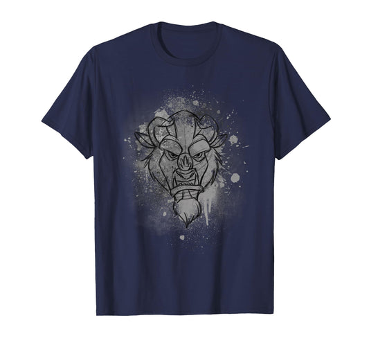 Disney Beauty And The Beast Ink Splatter Beast T-Shirt