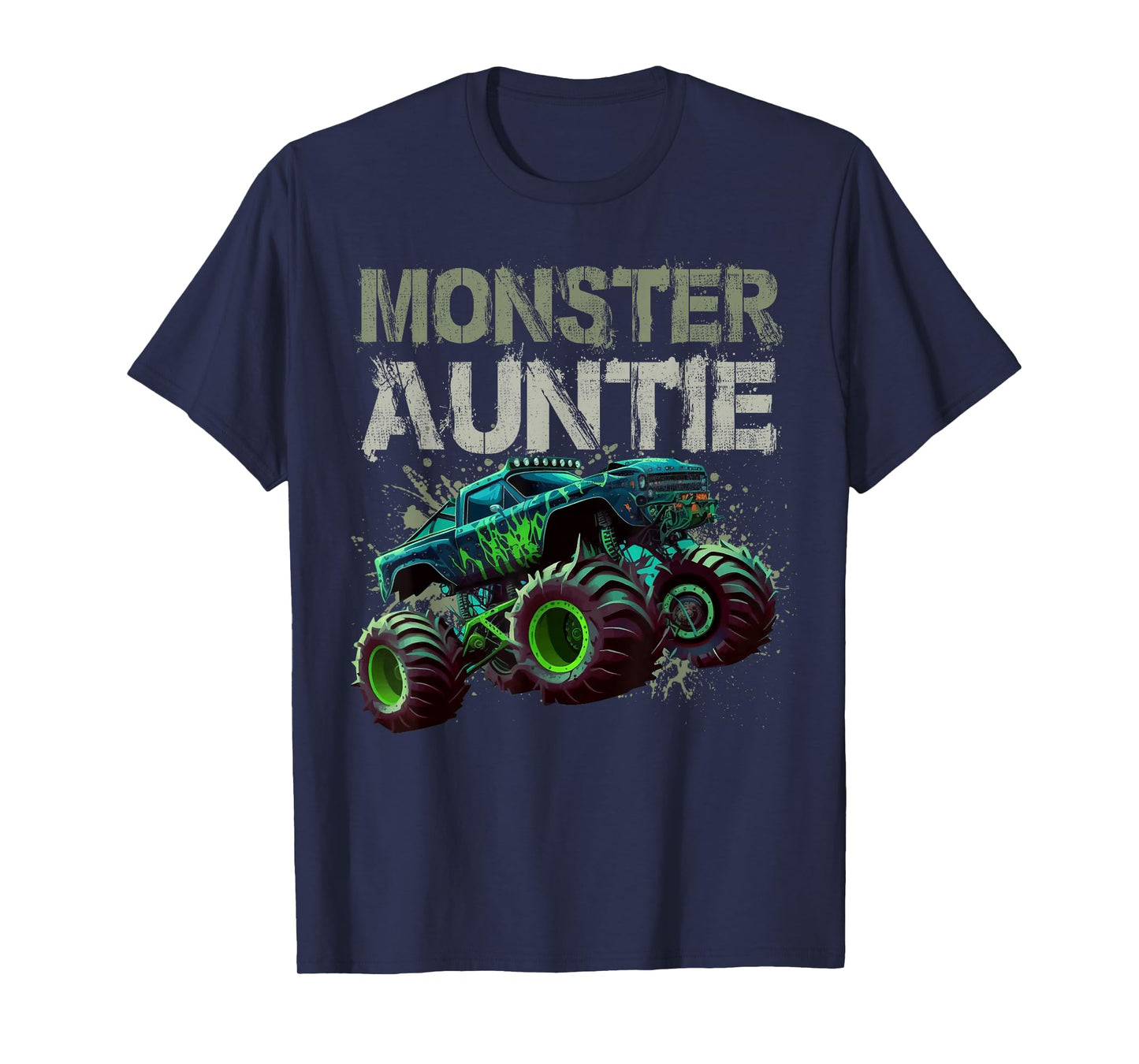 Monster Truck Auntie Family Matching Monster Truck Lovers T-Shirt