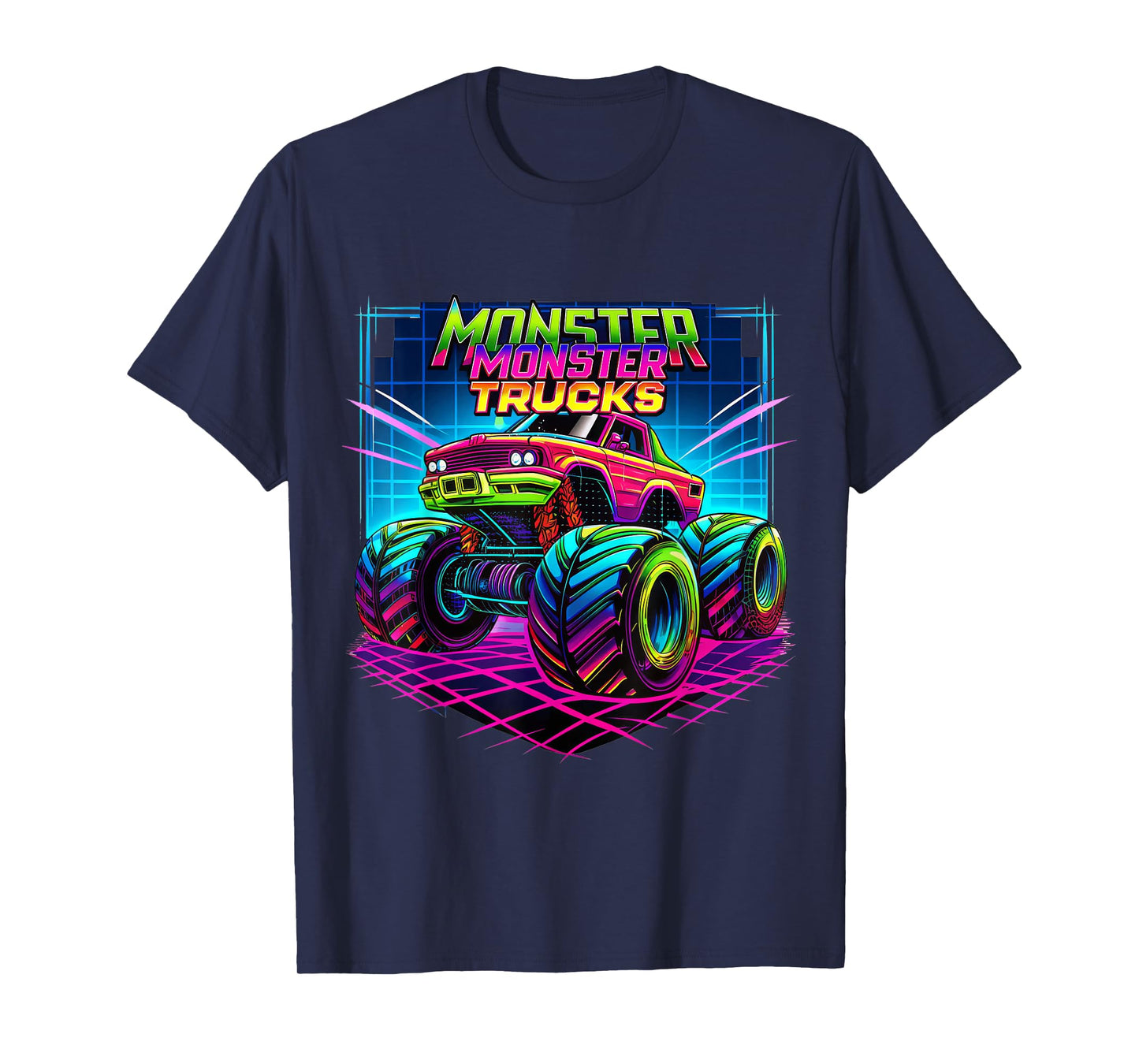 Colorful Graffiti Monster Truck Shirt Toddlers Youth Adults T-Shirt