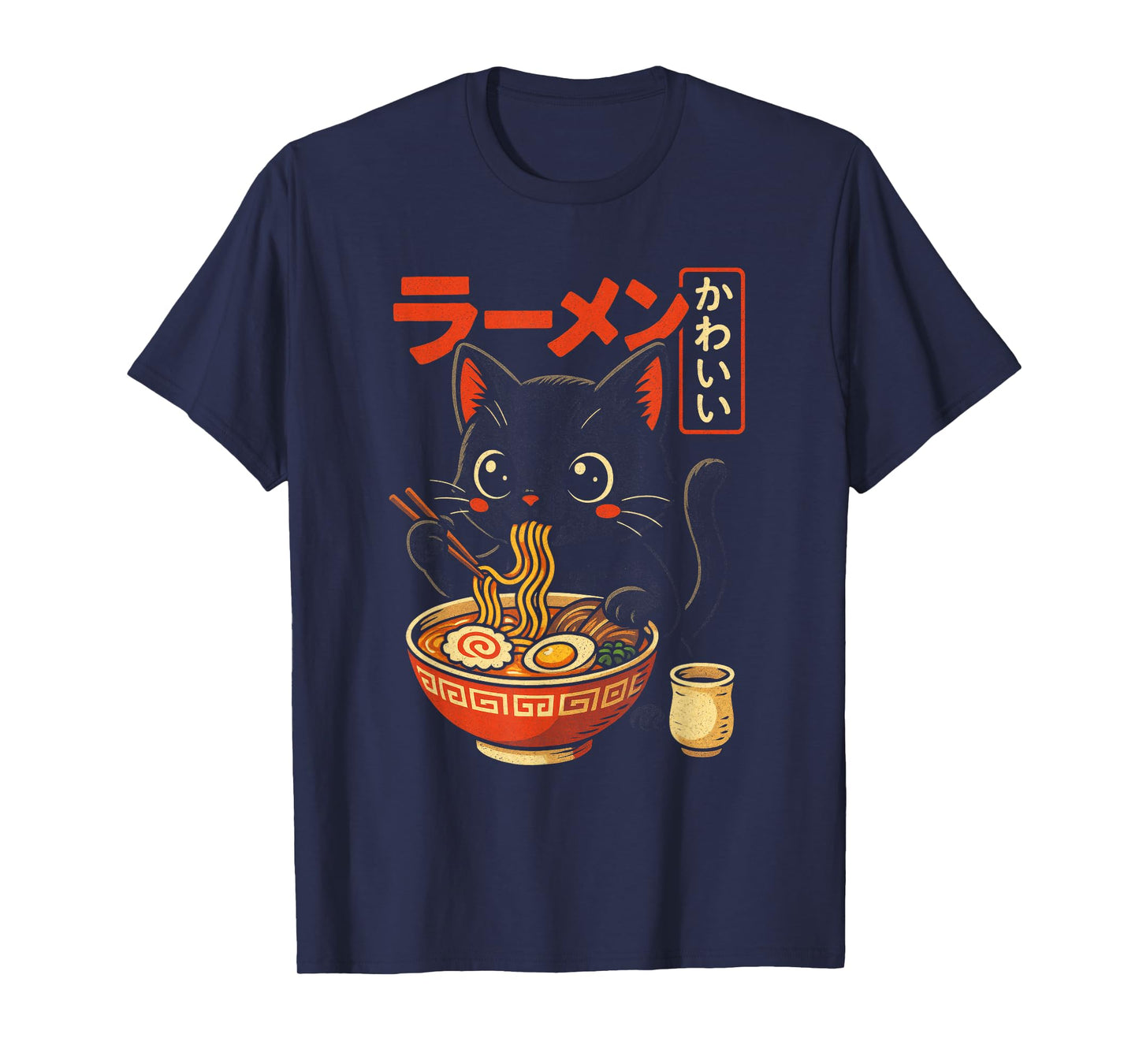 Cat Ramen Vintage Aesthetic T-Shirt