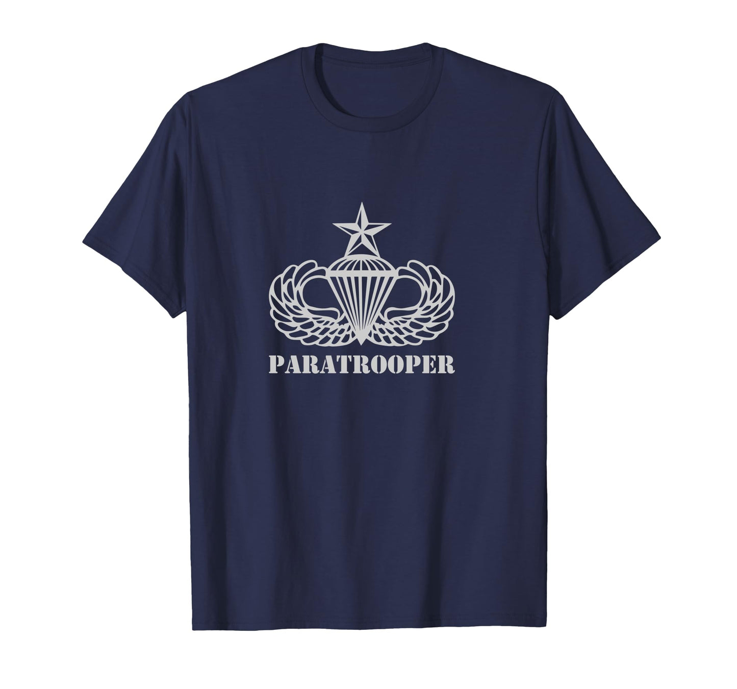Airborne Senior Parachutist Paratrooper Gray Long Sleeve T-Shirt