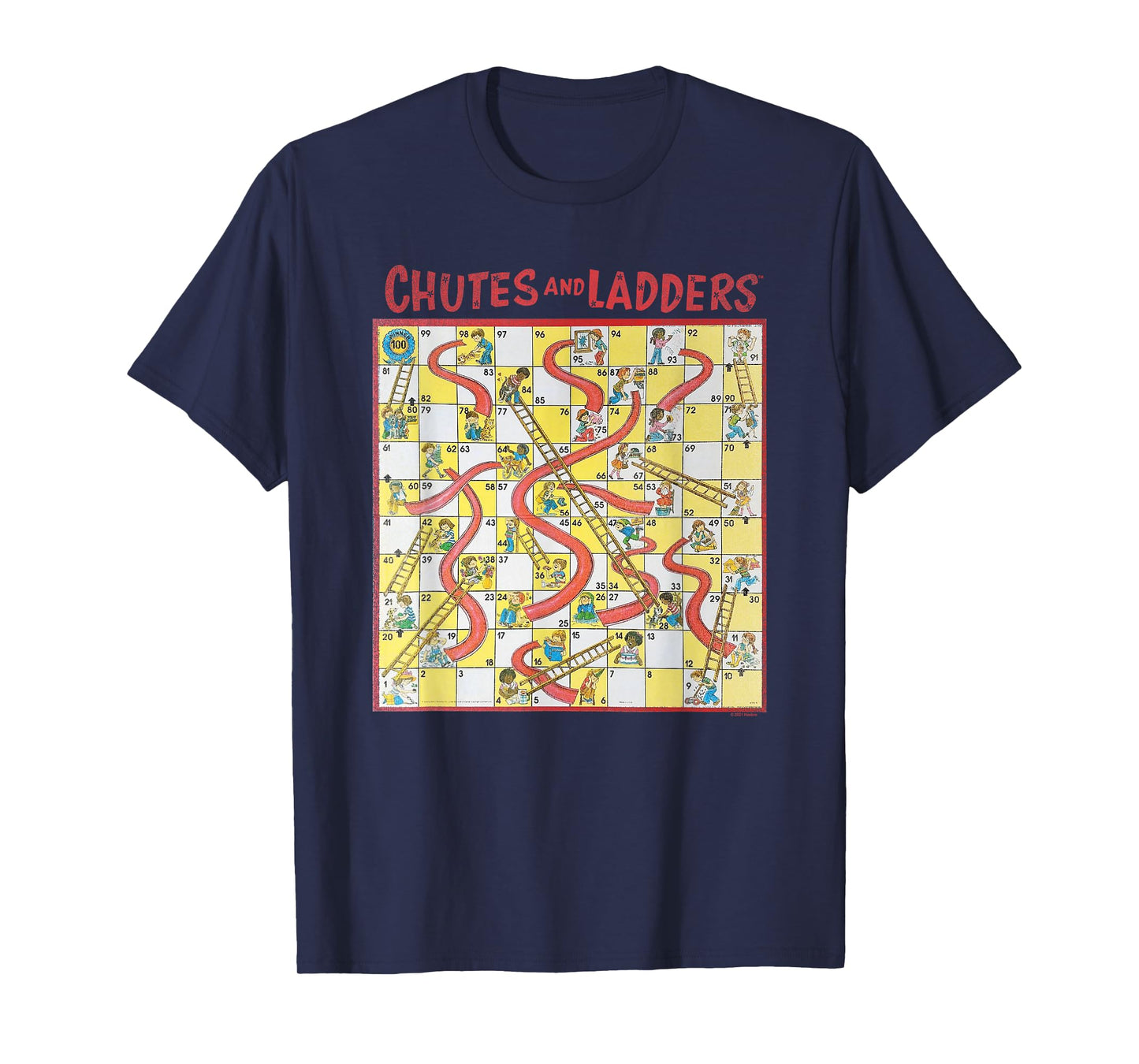 Chutes and Ladders Game Board Art from 1979 T-Shirt