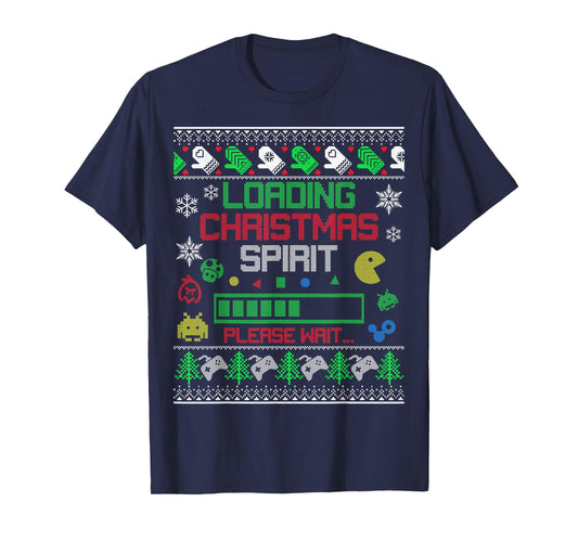 Christmas Gaming - Loading Christmas Spirit for Gamer Ugly T-Shirt
