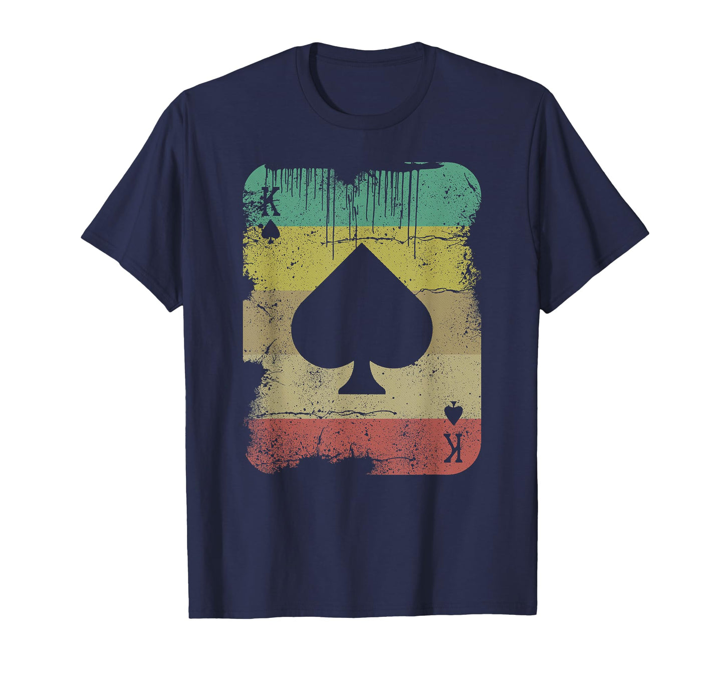 Retro Poker Texas Hold'Em King Of Spades - Vintage Poker T-Shirt