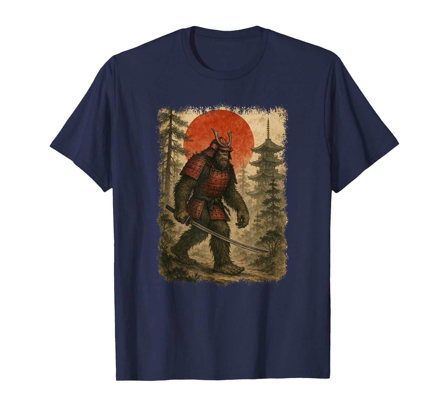 Samurai Bigfoot | Vintage Japanese Warrior & Art, Samurai T-Shirt