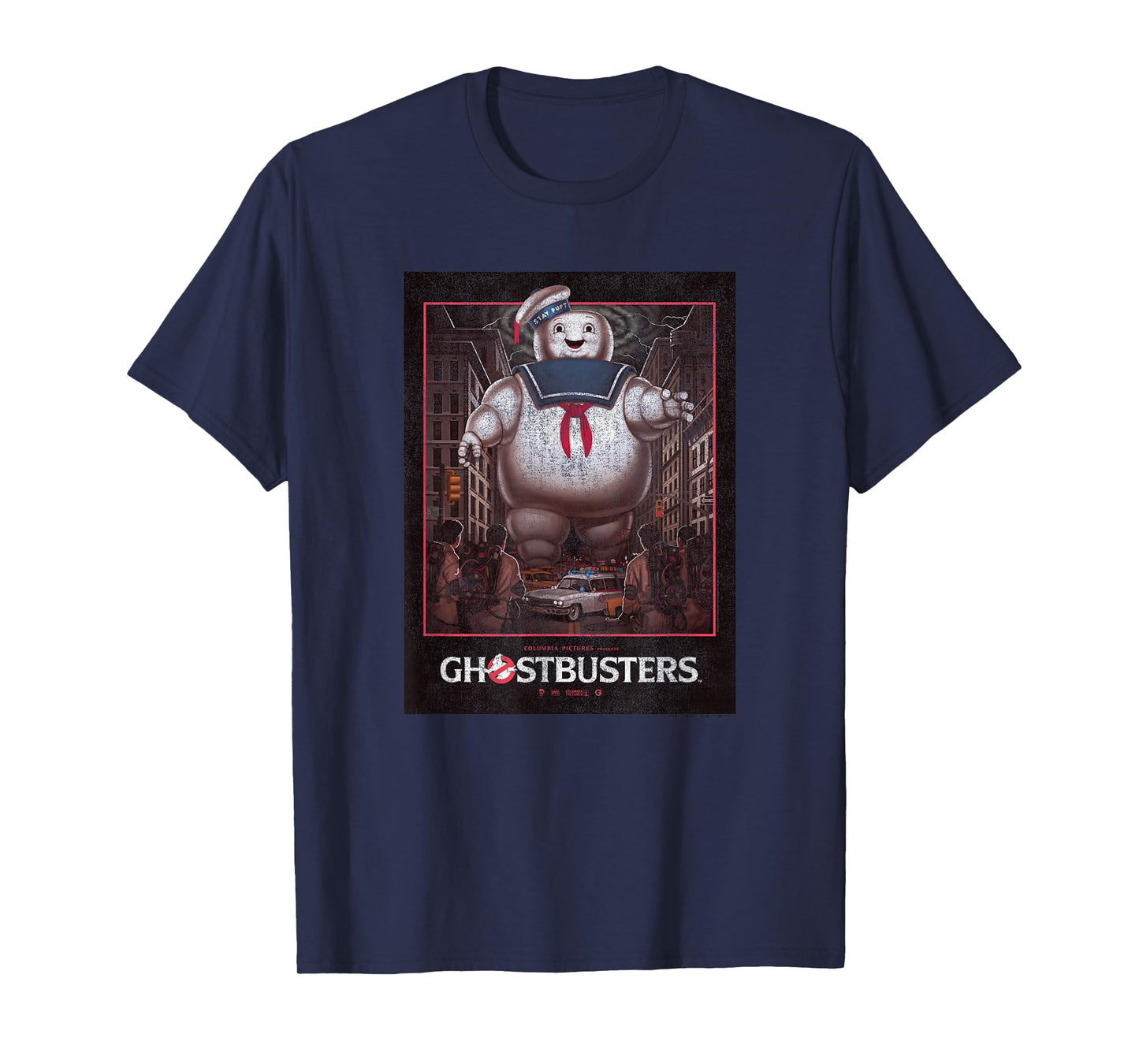 Ghostbusters Stay Puft Vintage Poster Funny Retro Move T-Shirt