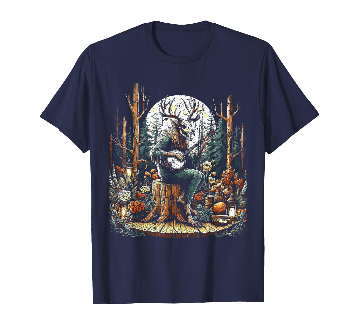 Vintage Wendigo Cryptid Camping T-Shirt