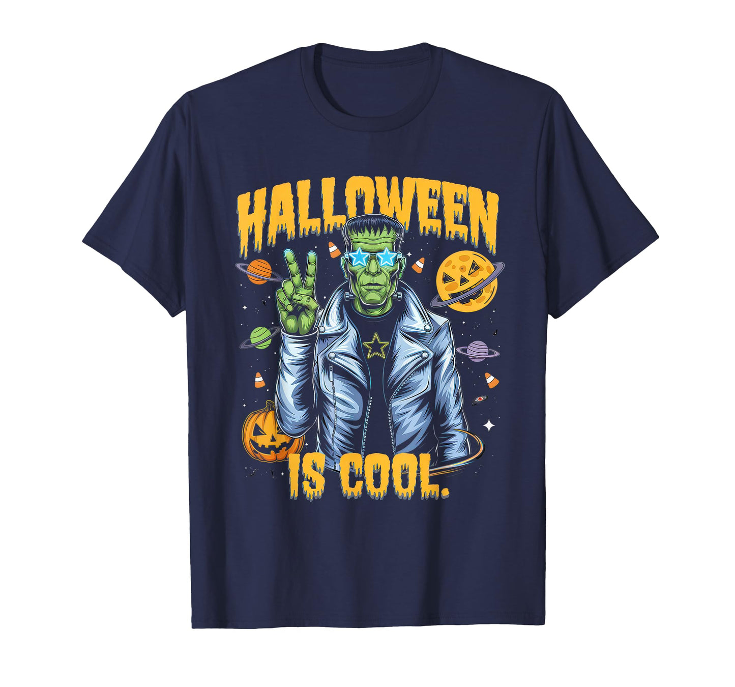 Halloween is Cool Tshirt Women Men Frankenstein Monster T-Shirt