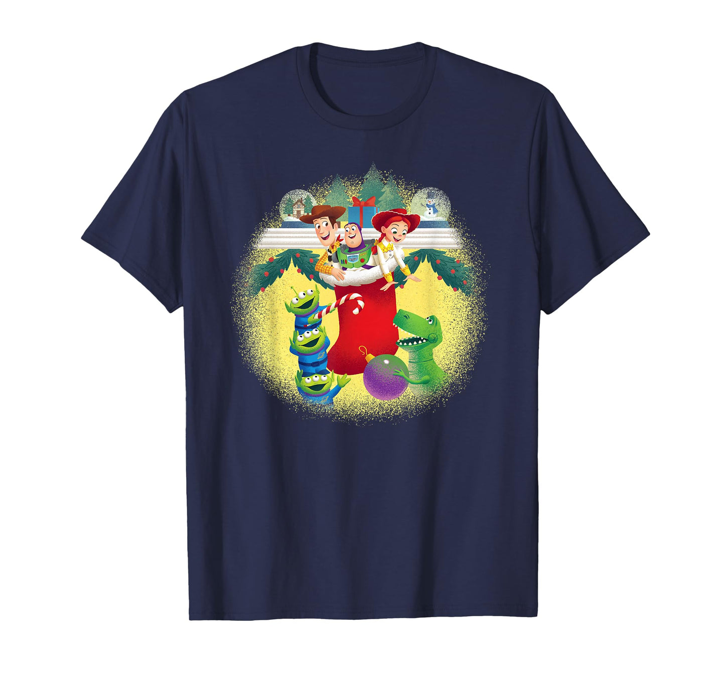Disney PIXAR Toy Story Woody, Jessie, Buzz & Aliens Holiday T-Shirt