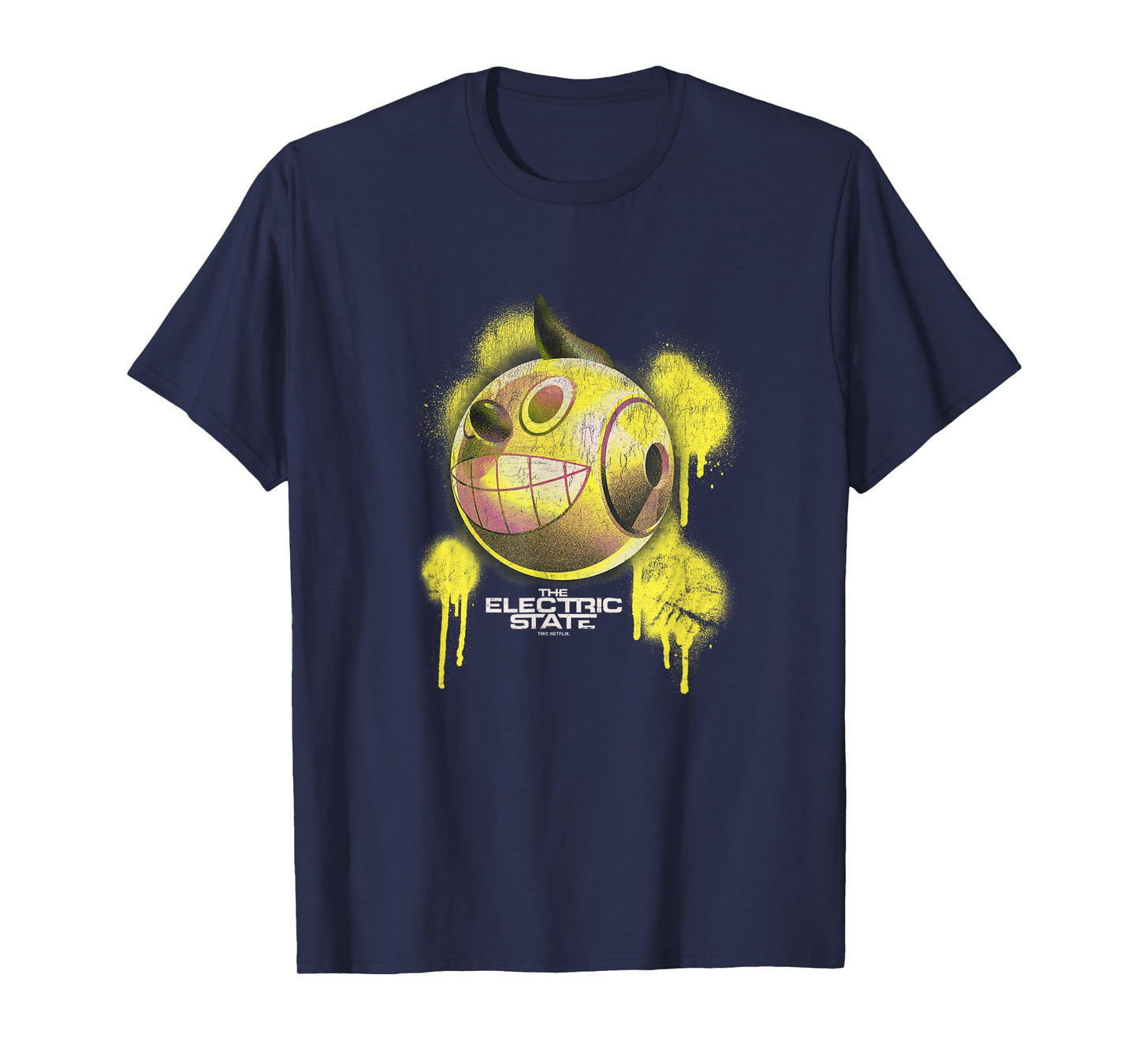 The Electric State Kid Cosmo Big Face Graffiti Distressed T-Shirt