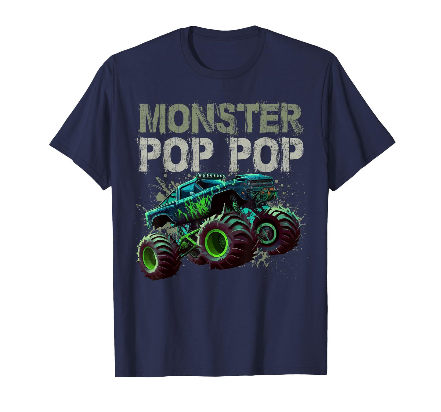 Monster Truck Pop Pop Family Matching Monster Truck Lovers T-Shirt