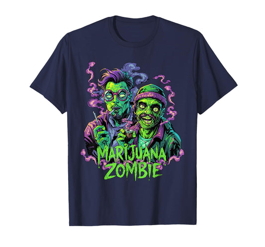 Marijuana Zombie Undead Stoner Halloween Horror T-Shirt