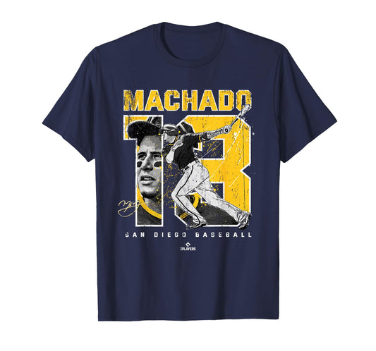 Number and Portrait Manny Machado San Diego MLBPA T-Shirt Small