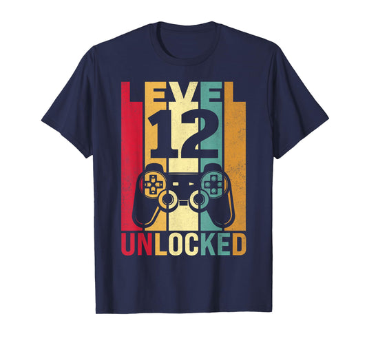 12yr 12 Birthday Boy Son Funny Gamer 12th Years Old Birthday T-Shirt
