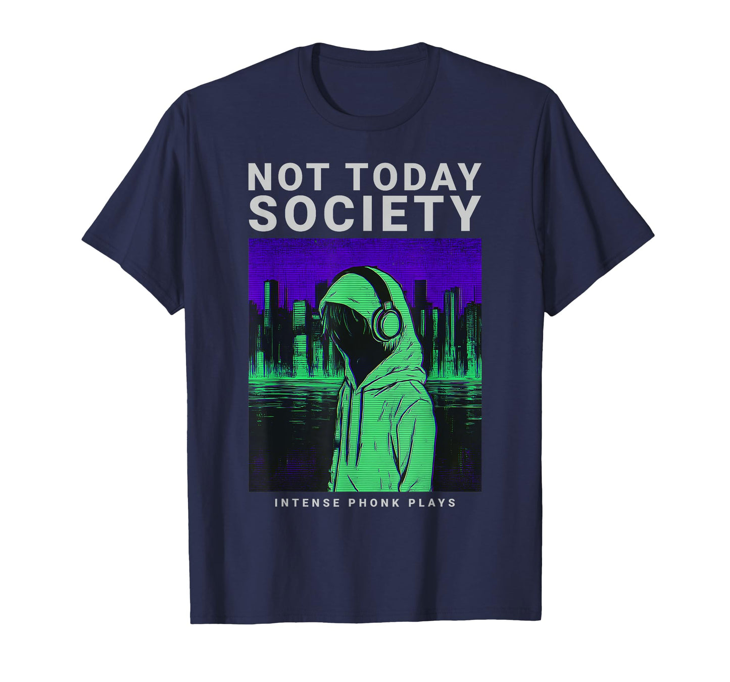 Urban NOT Today Society Phonk Retro City Moodwear Aesthetic T-Shirt