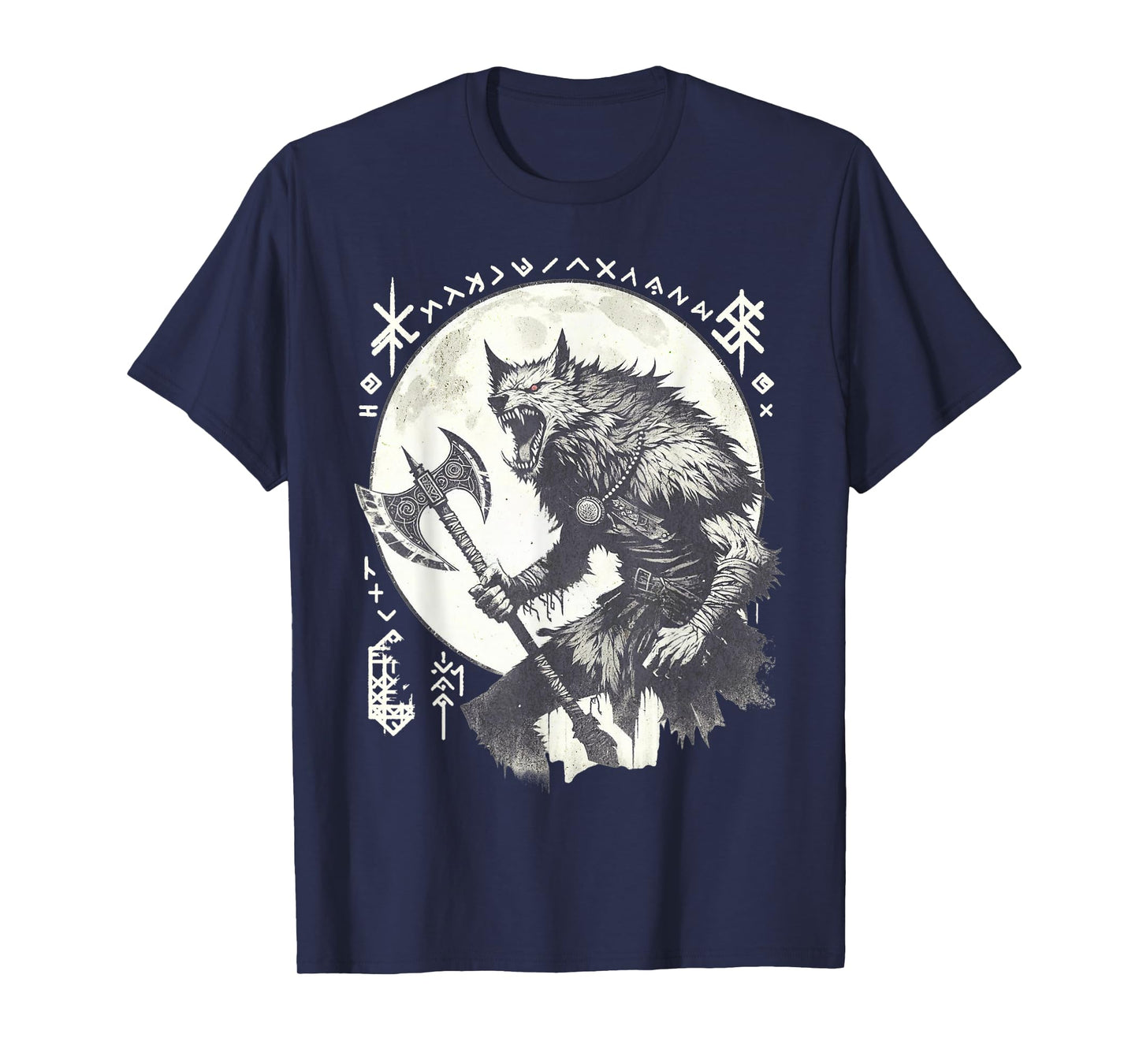 Ancient Runes Viking Alpha Werewolf Warrior T-Shirt