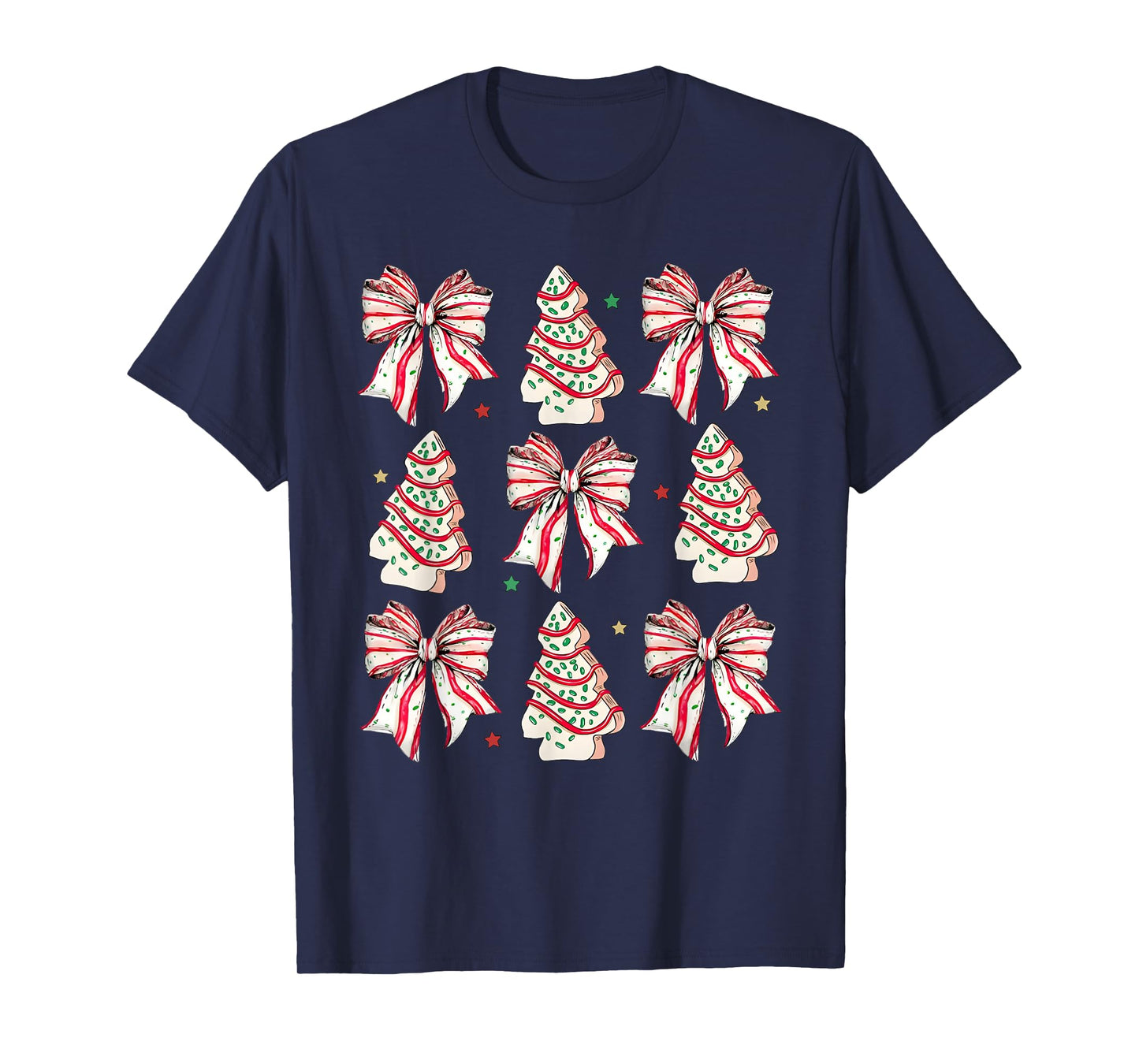 Coquette Bow Christmas Debbie Becky Jen Cake Lovers Girls T-Shirt