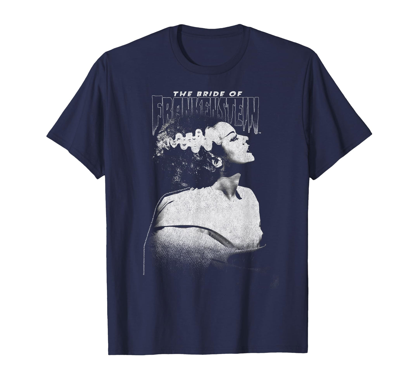 Universal Monsters Bride of Frankenstein Dark Portrait T-Shirt Small