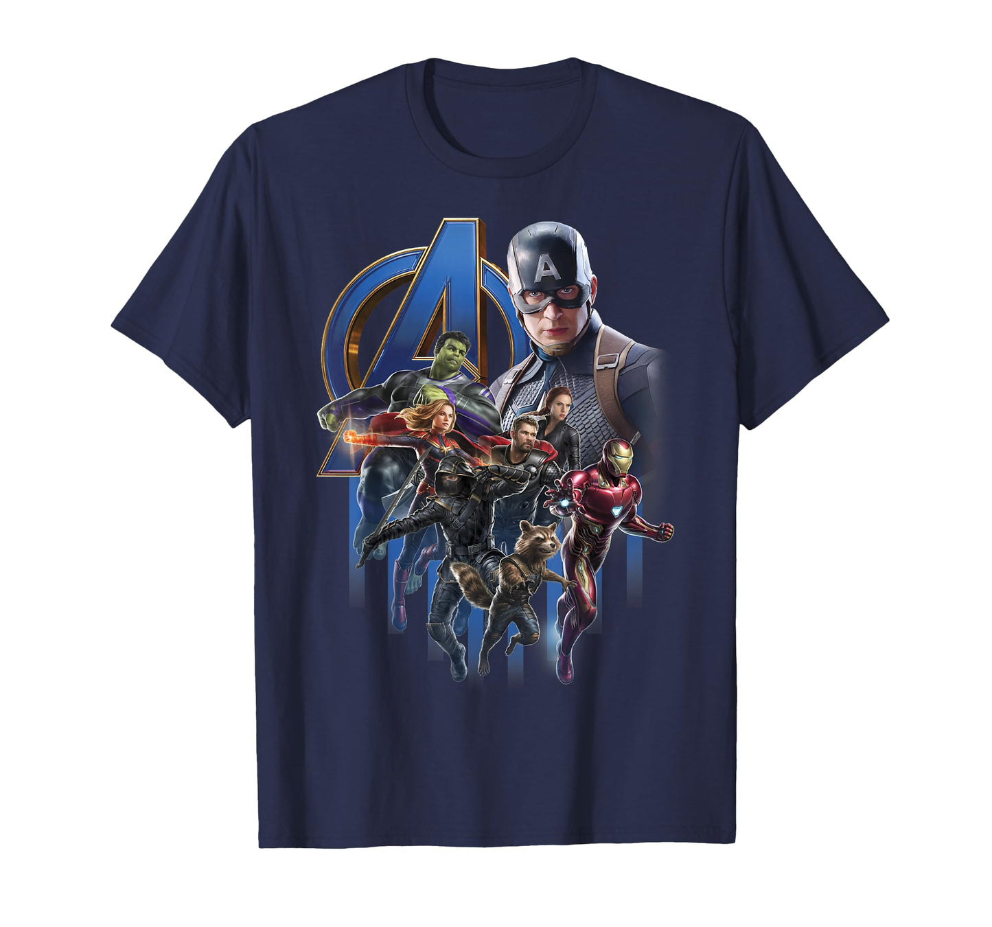 Marvel Avengers Endgame Group Poster Logo Graphic T-Shirt T-Shirt