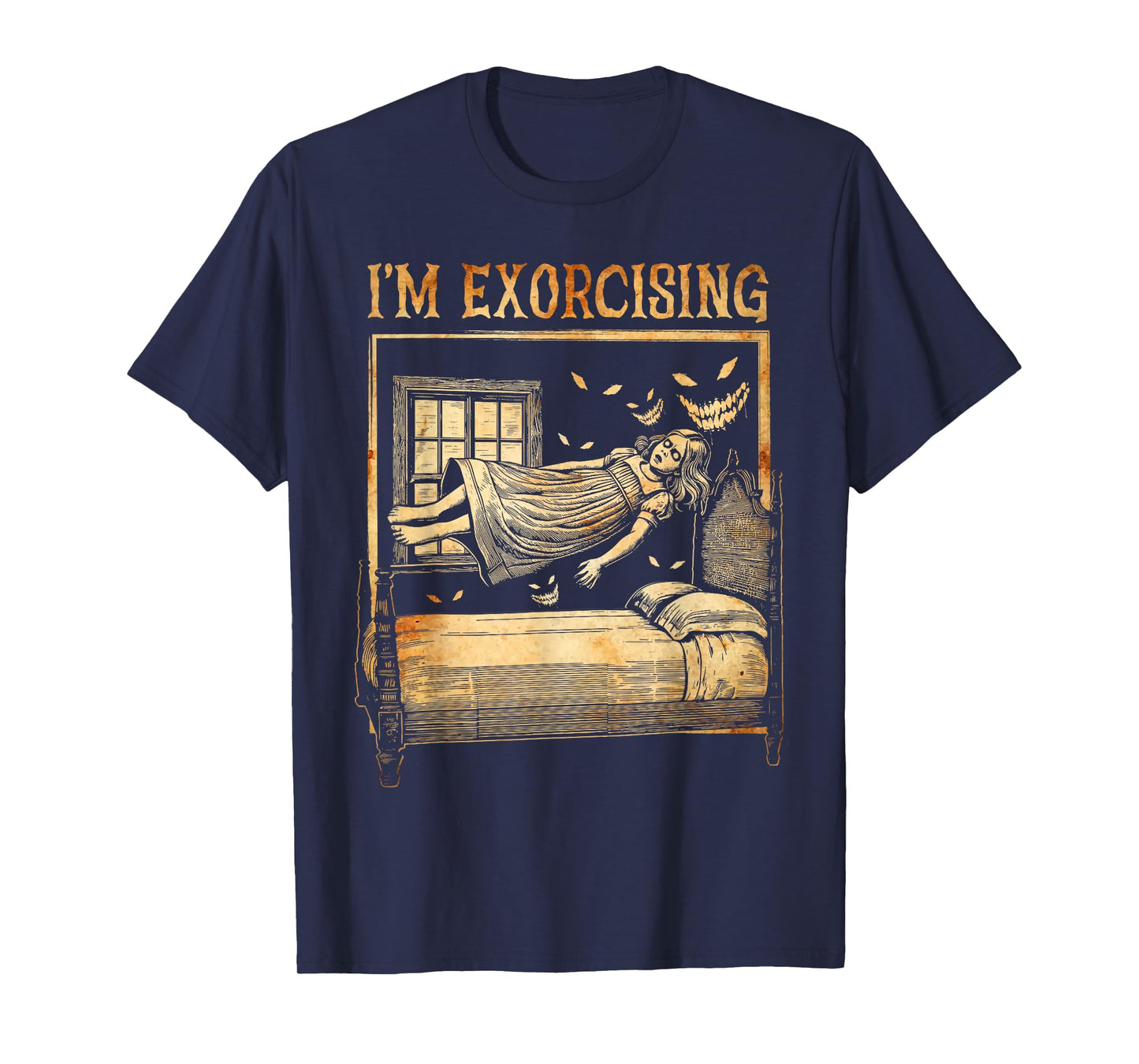Halloween Fitness Horror Ghost I'm Exorcising Funny Gym T-Shirt