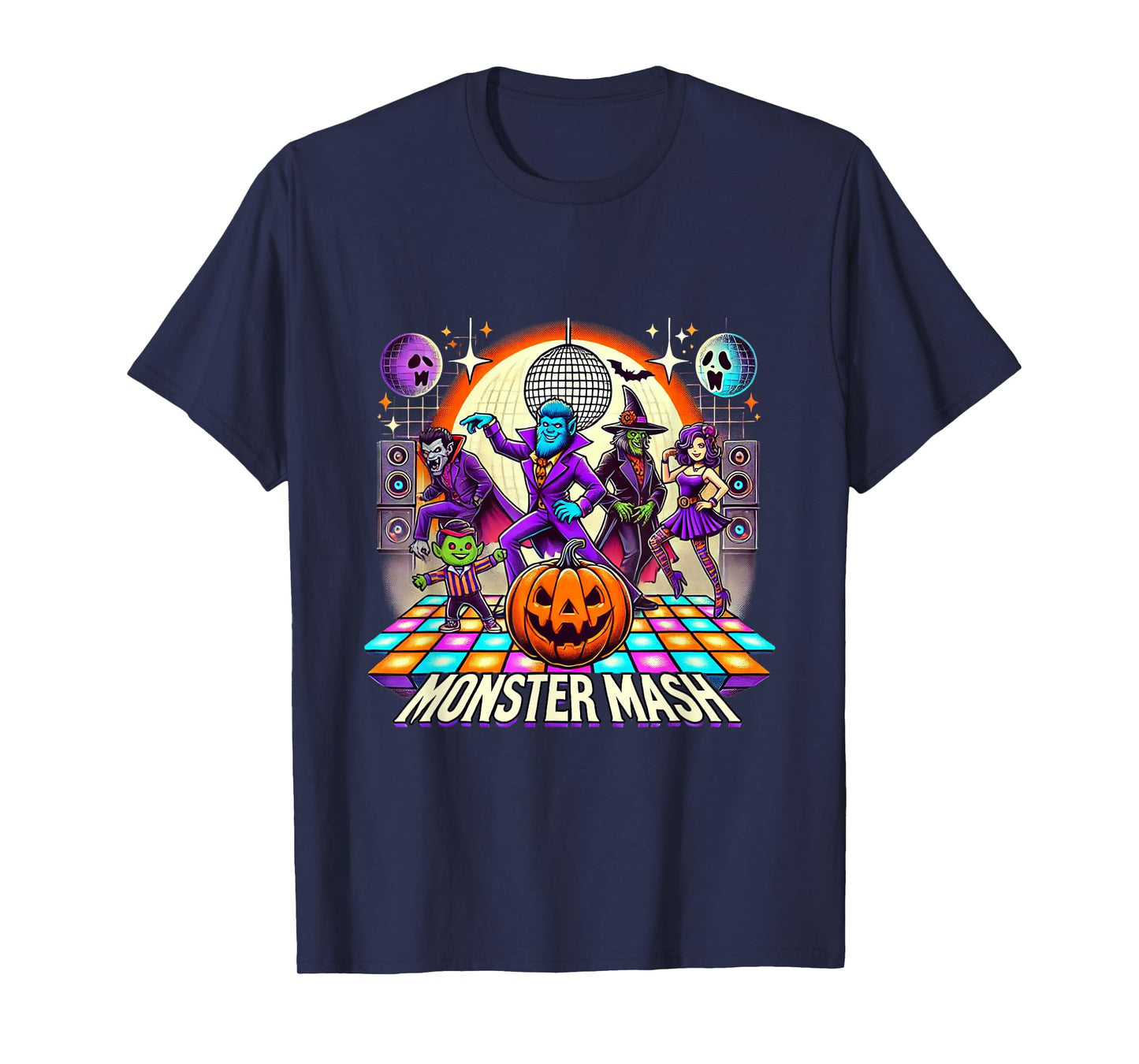 Monster Mash Vintage Ghost Halloween Funny T-Shirt