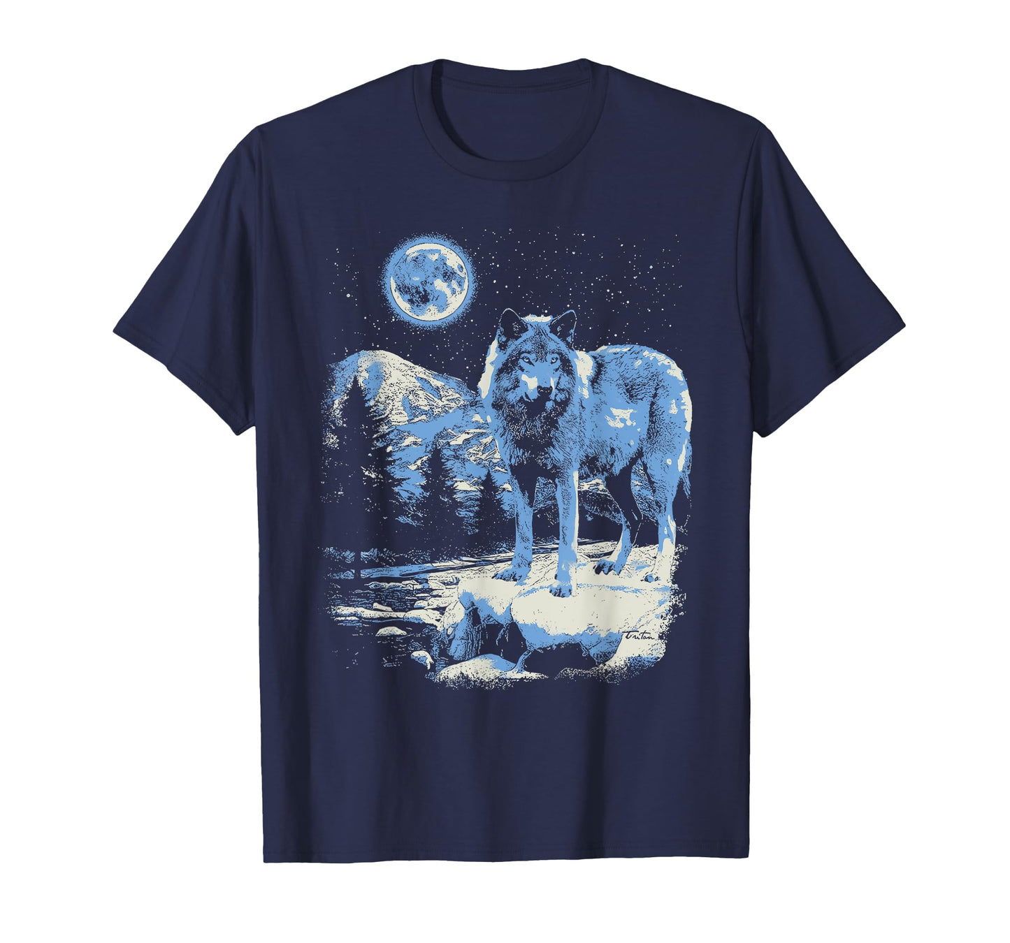 Vintage Wolf 90s Grunge Animal Retro Howling Wolf Aesthetic T-Shirt