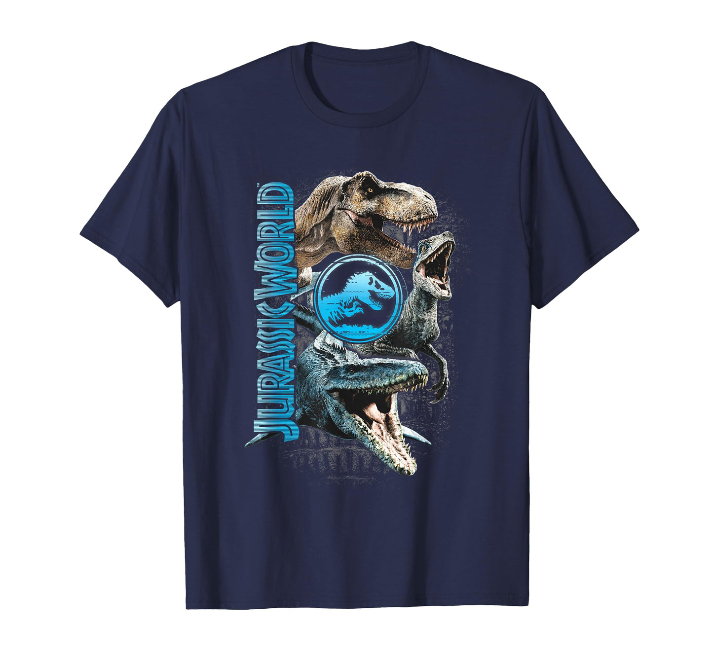 Jurassic World Two Dinosaur Logo Stack Graphic T-Shirt T-Shirt