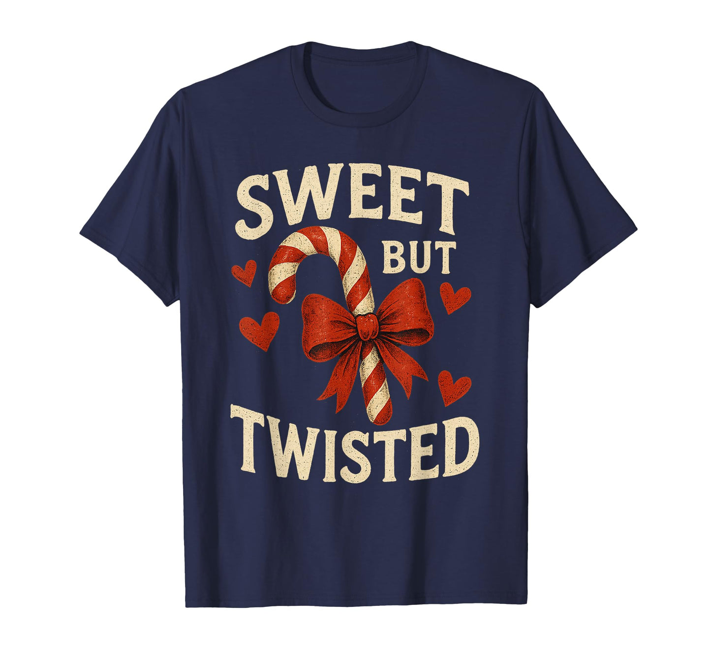 Sweet But Twisted Funny Christmas Candy Cane Xmas Holiday T-Shirt