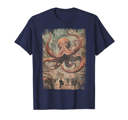 Y2K Streetwear Vintage Fashion Octopus Horror Monster Kraken T-Shirt