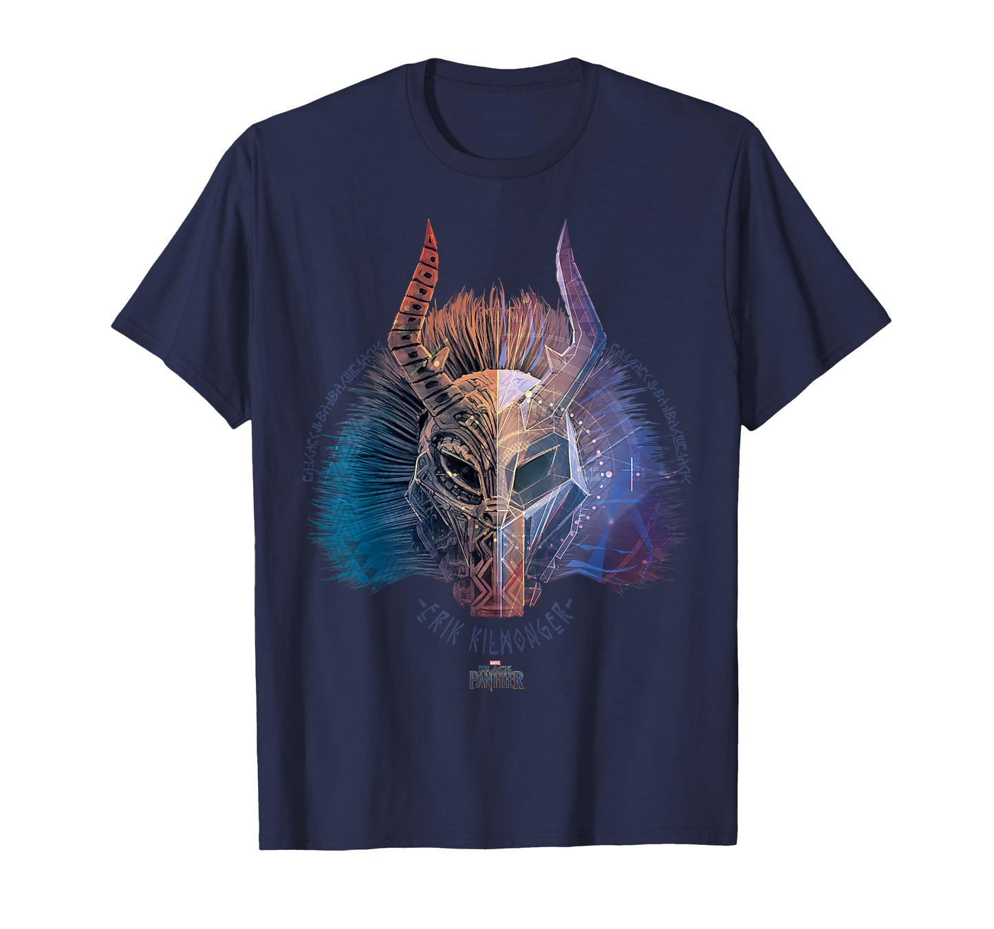 Marvel Black Panther Movie Killmonger Ombre Graphic T-Shirt T-Shirt