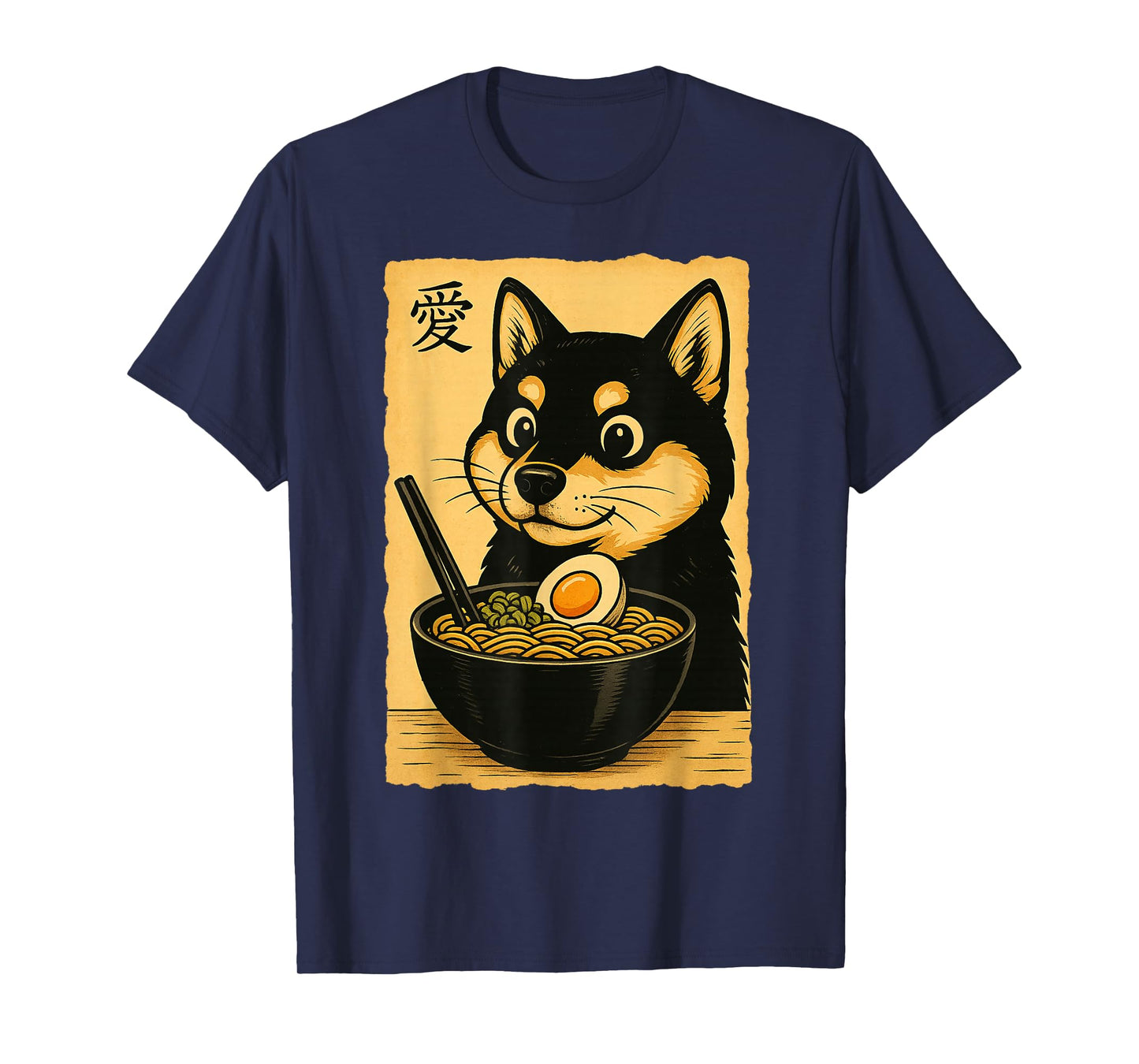 Funny Dog Ramen Graphic Japanese Kawaii Anime Dog T-Shirt