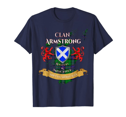 Armstrong Scottish Family Clan Middle Ages Mischief T-Shirt