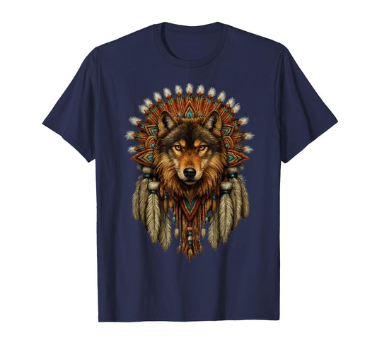 Native American Wolf Feather T-Shirt