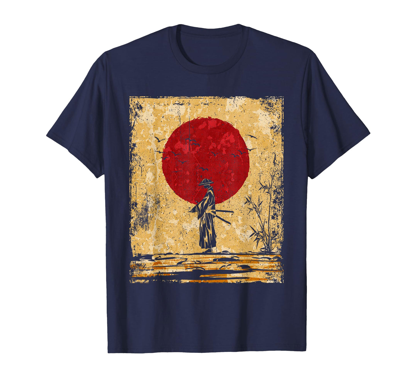 Samurai Japanese Art Vintage Fighter Retro T-Shirt
