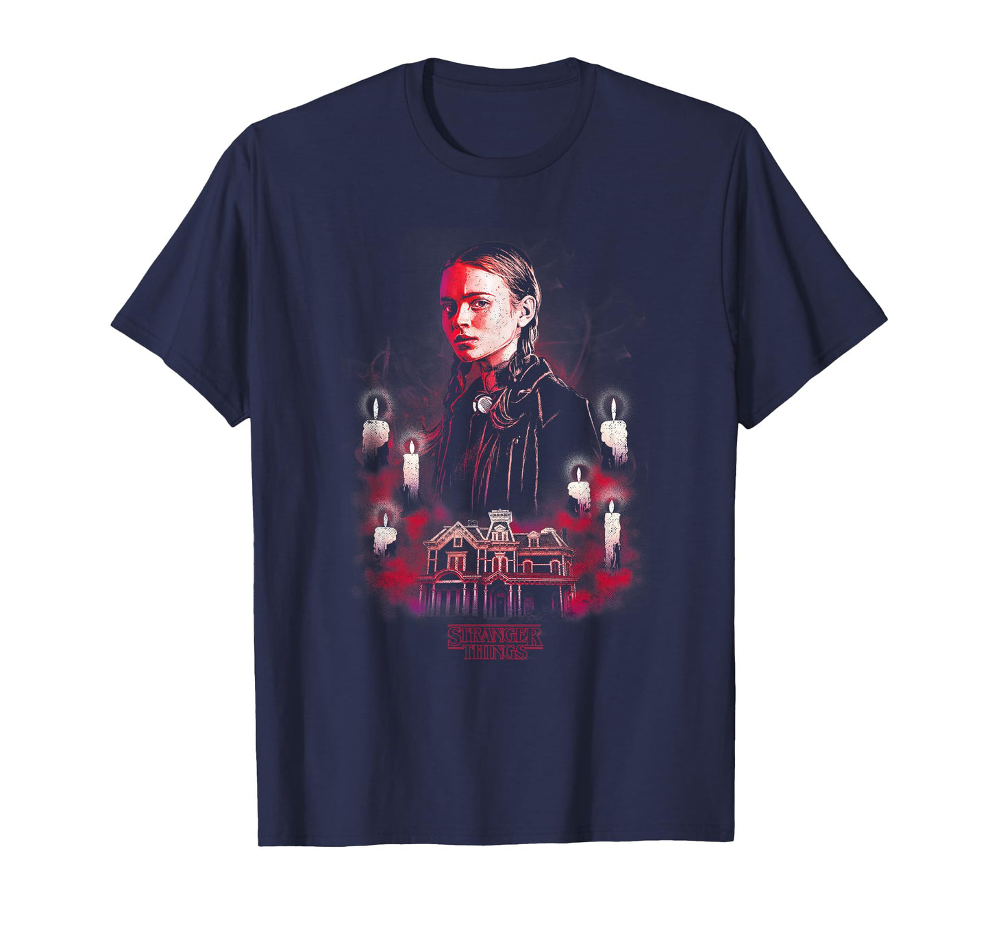 Stranger Things Max Portrait Creel House Horror Poster T-Shirt