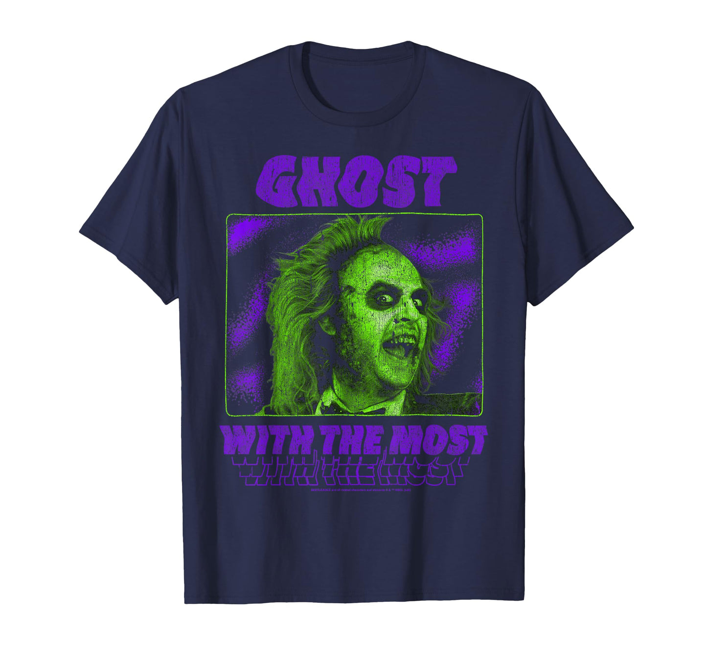 Beetlejuice Ghost With The Most Neon Poster T-Shirt