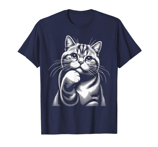 Cute Tabby Cat Paw T-Shirt