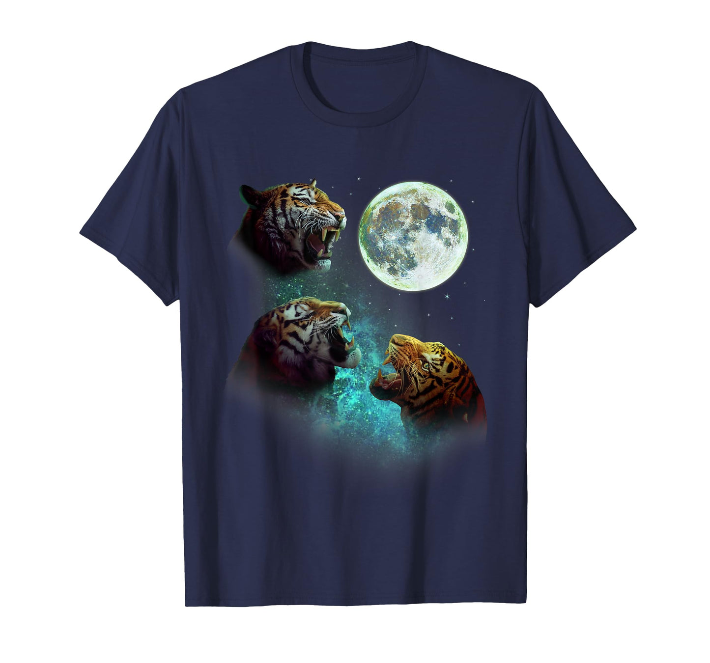 Three Tigers Howl at Moon 3 Wolfs - Funny Wolves Parody T-Shirt