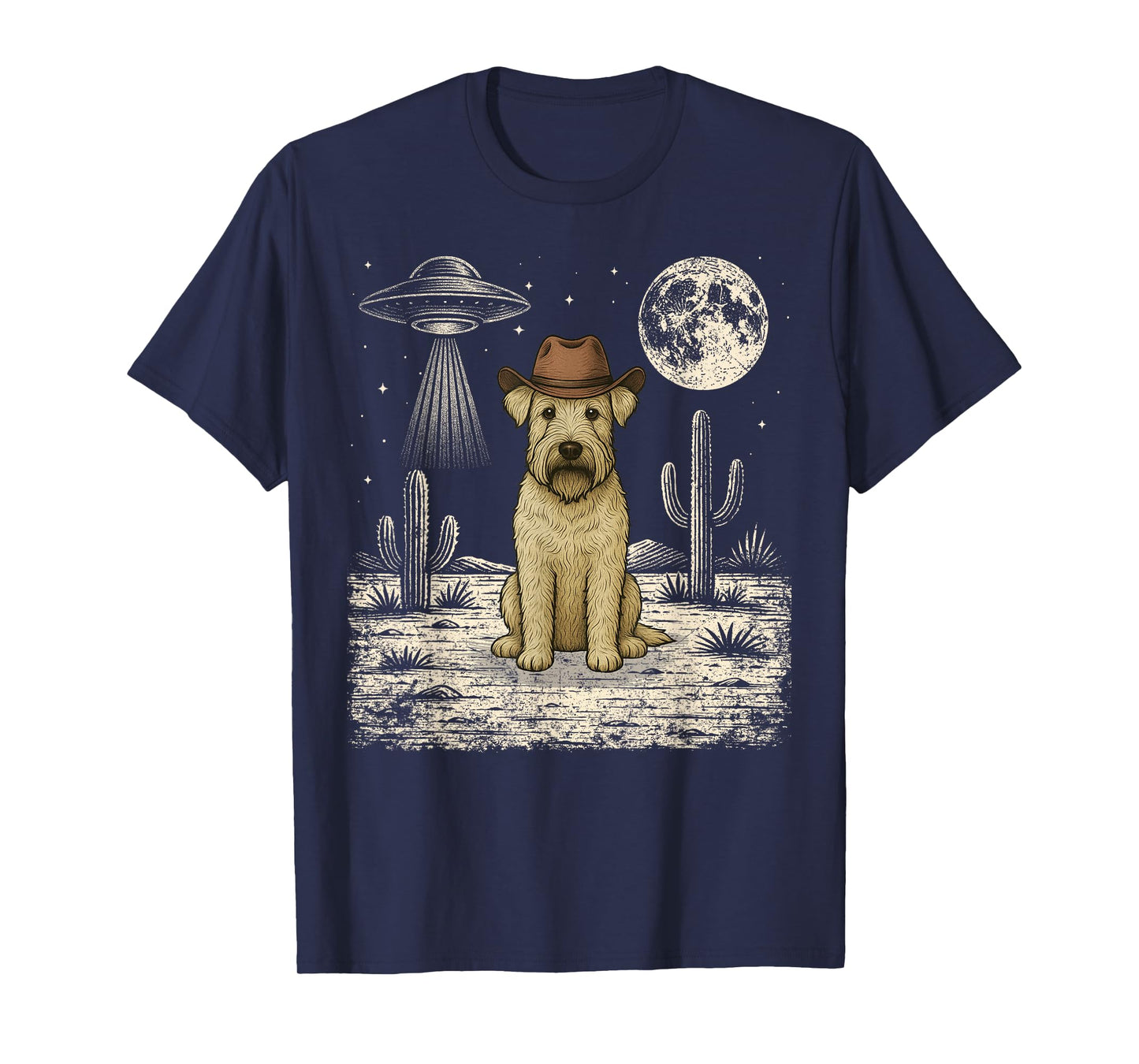 Funny Wheaten Terrier Cowboy Western Dog UFO T-Shirt