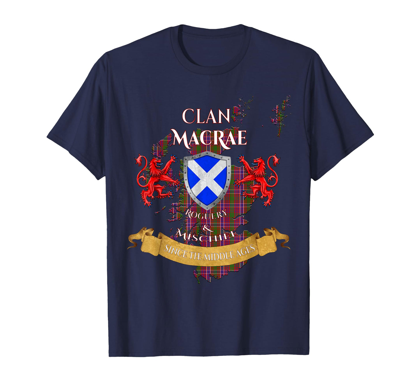 MacRae Scottish Family Clan Middle Ages Mischief T-Shirt