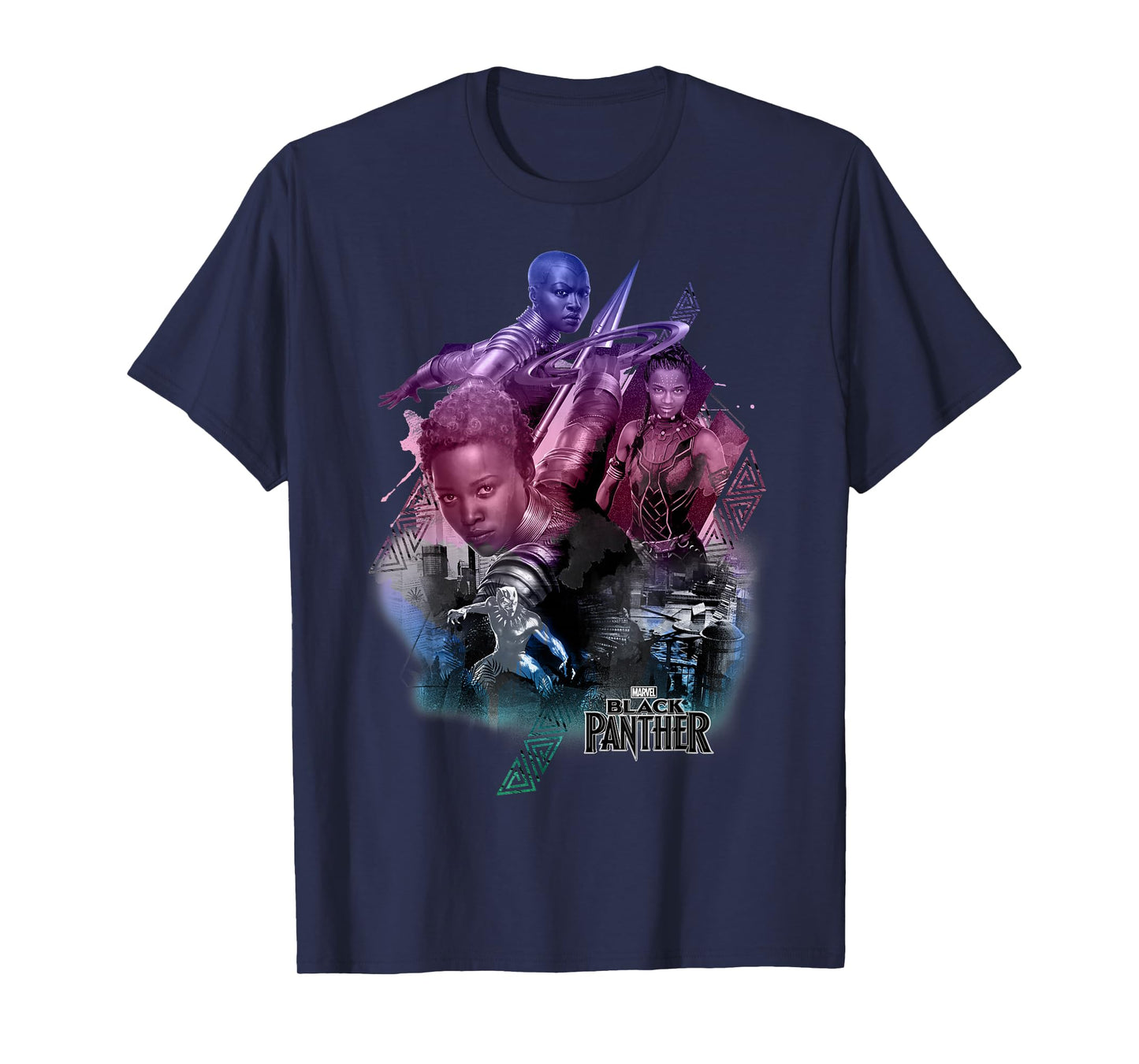 Marvel Black Panther Movie Heroine Poses Graphic T-Shirt T-Shirt