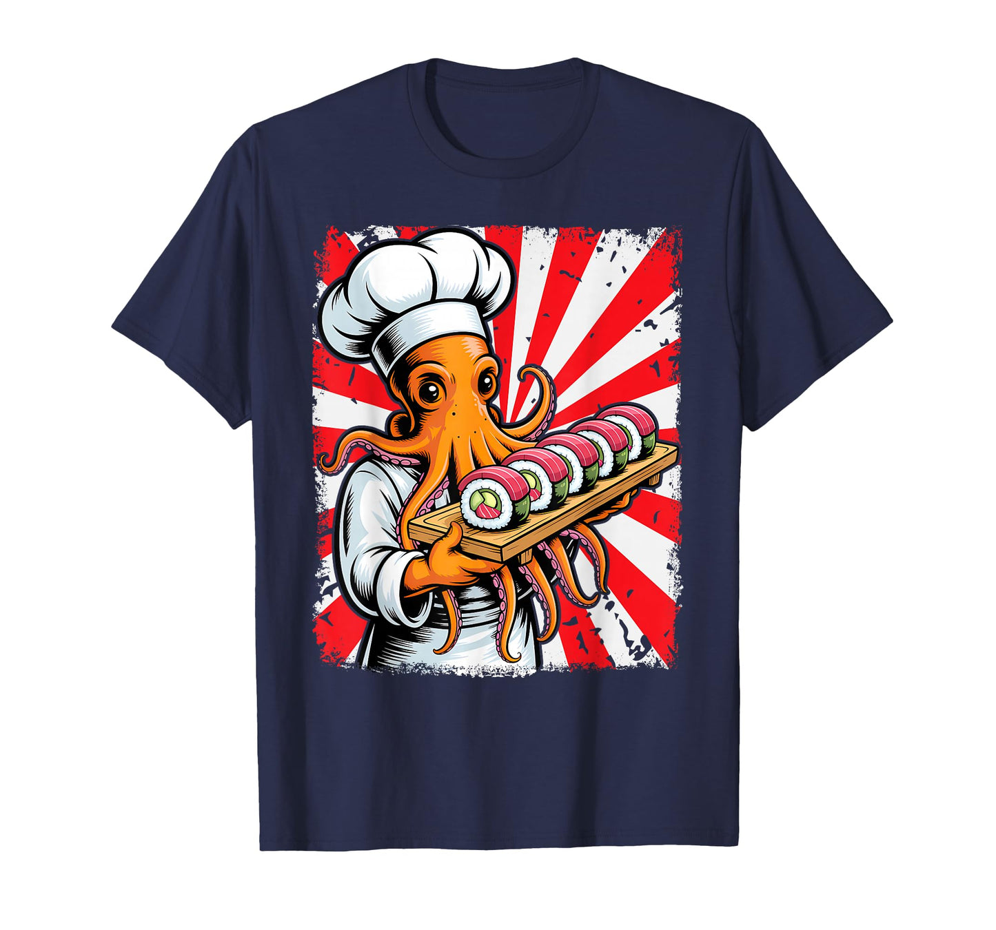 Octopus Chef Sushi Japanese Anime Kawaii T-Shirt