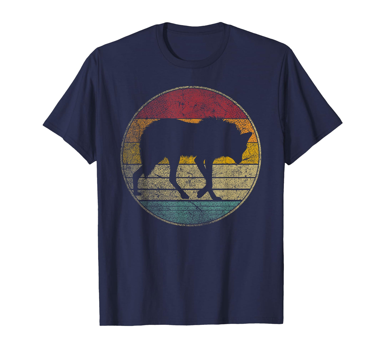Maned Wolf - Retro Style Sunset Vintage 70s 80s 90s T-Shirt