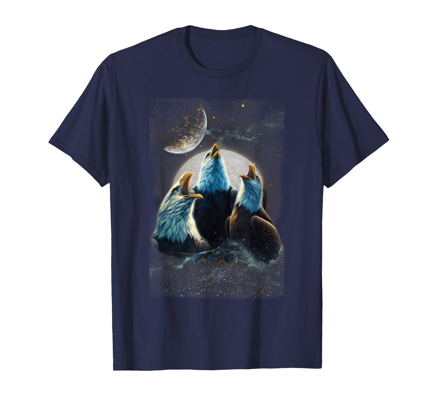 Three Eagles Howling At The Moon Funny Parody Eagle T-Shirt