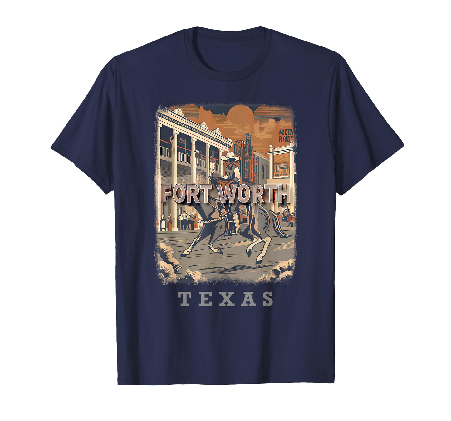 Fort Worth Texas TX Wild West Charm SD979 T-Shirt