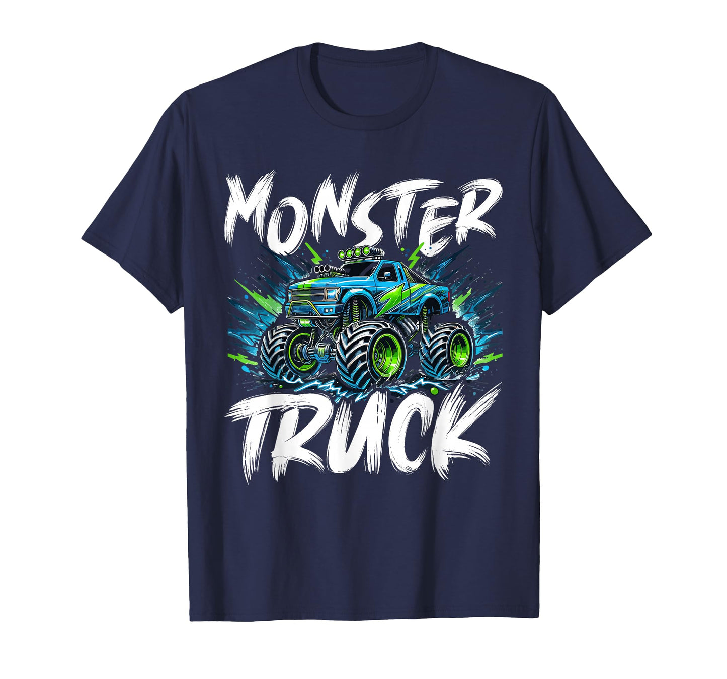 Monster Truck Men Kids Boys T-Shirt