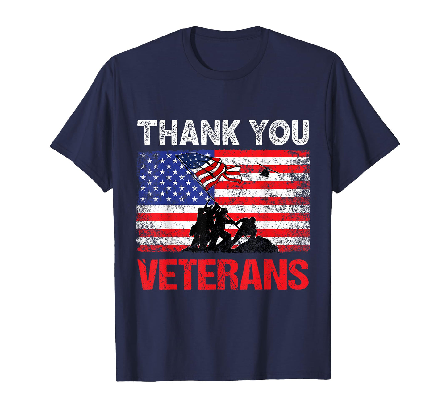 Thank You Veterans Service Patriot Veteran Day American Flag T-Shirt