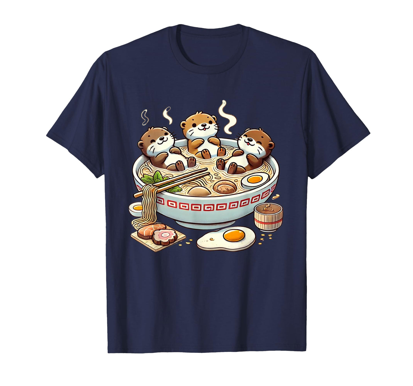 Kawaii Otter Shirt Japanese Ramen noodles Soup Otter Lover T-Shirt